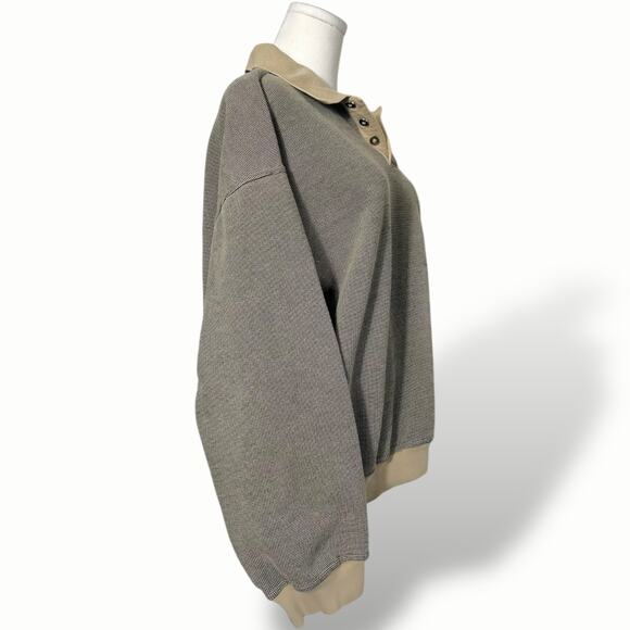 Vintage 90s Norm Thompson Polo Sweatshirt - Grandpa Core - XL - 89 - Picture 5 of 8